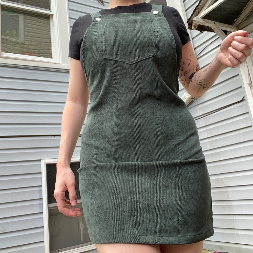 corduroy overall dress